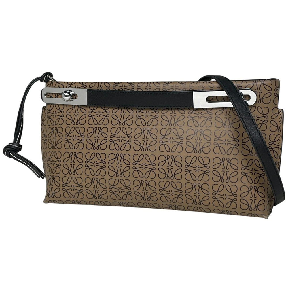 Loewe Missy Bag Anagram Handbag Leather Black Brown